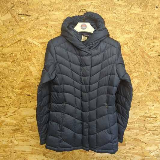 Patagonia Downtown Loft Jacket Womens Medium Goose Down Feather Puffa Blue