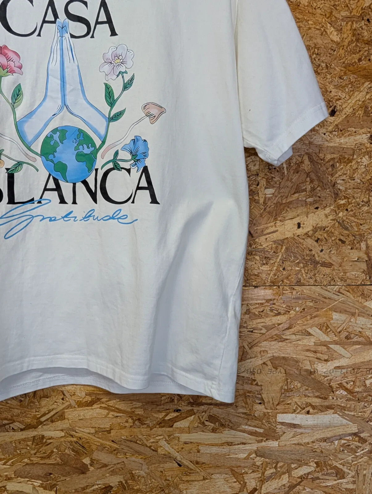 Casablanca Crew Neck T-Shirt Mens Small Oversized White Cotton S/S Tennis Club