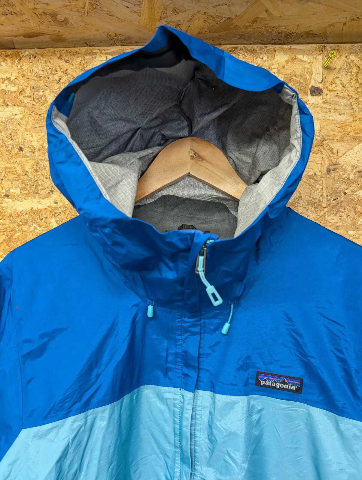 Patagonia Torrentshell 3L Rain Jacket Womens L Waterproof Coat Blue H2no Anorak