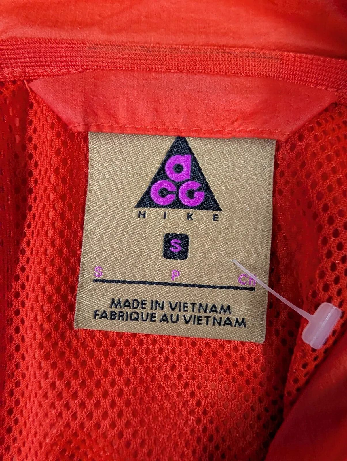 Nike ACG Smock Hood Jacket Men Small Oversized Orange Pink Windbreaker 1/4 Zip