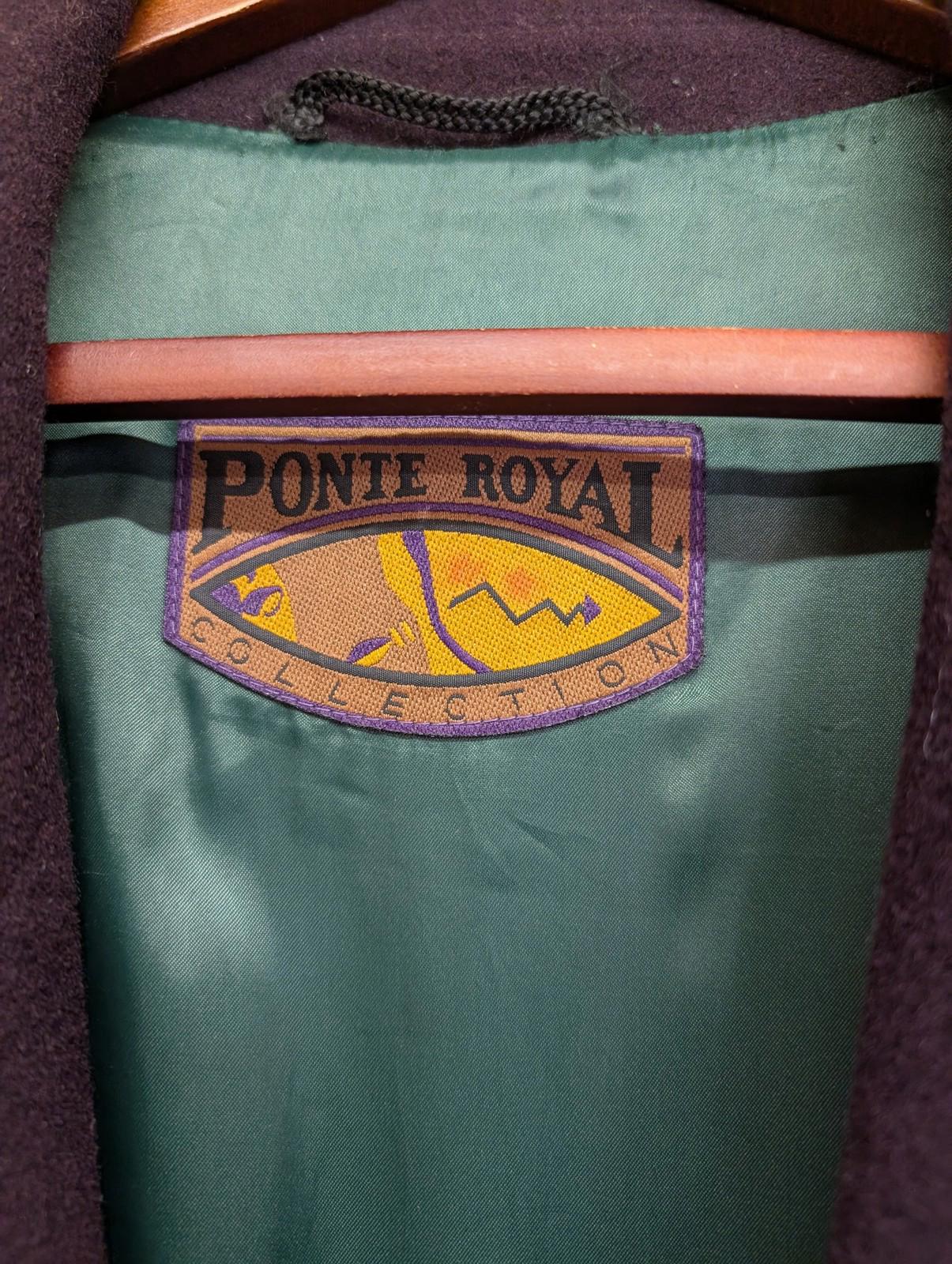 Ponte Royal Wool Overcoat Size 3XL Men Cashmere Double Breasted Burgundy Plum