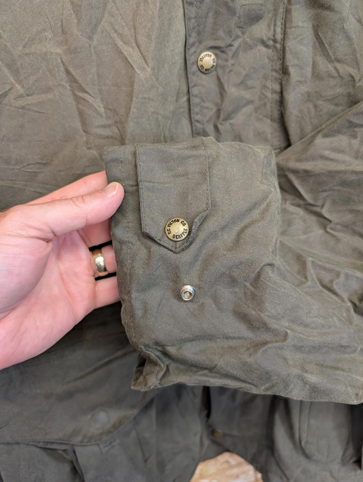 Filson 2XL Hooded Tin Cloth Waxed Field Jacket Style 1440n Coat Made In USA