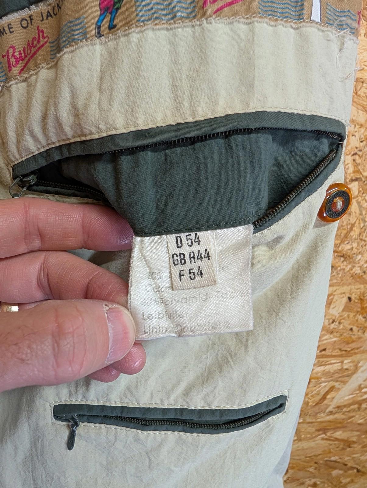 Busch Vintage Jacket XL 44 Regular Men Military Style Beige Green Collar 90s