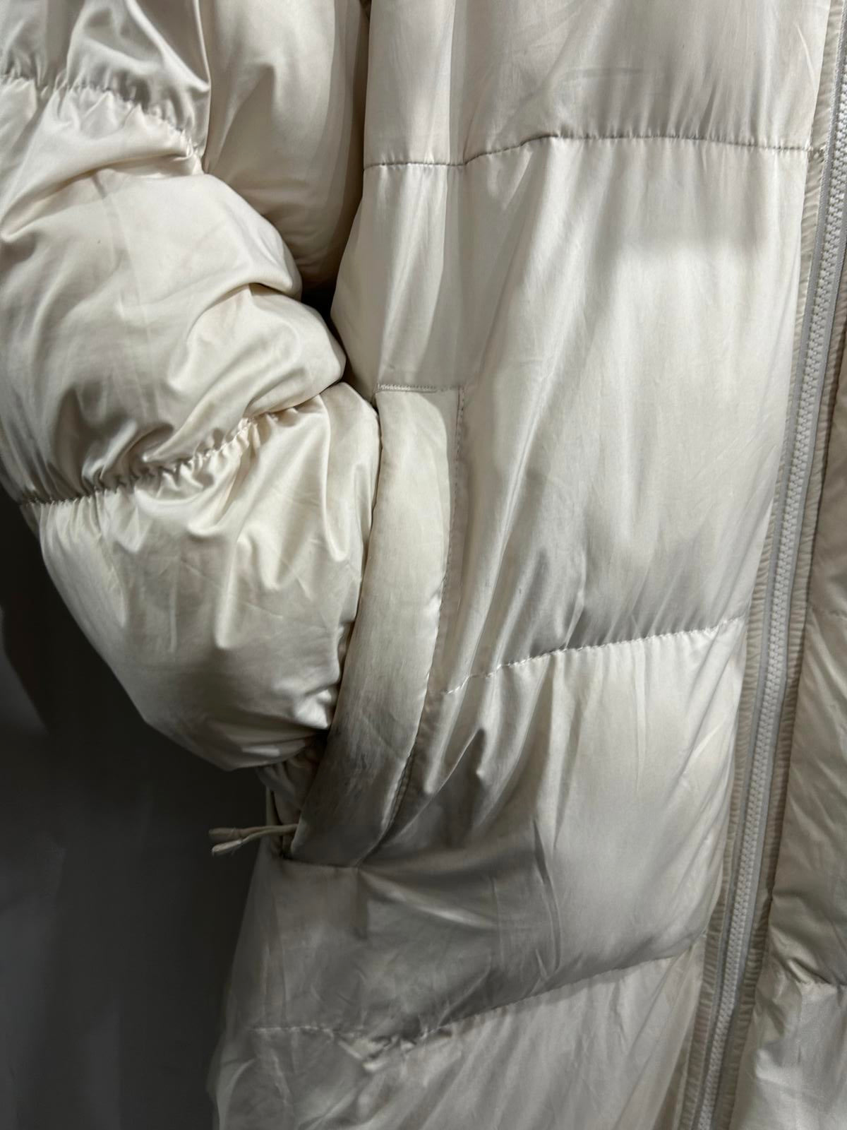 Columbia Omni Womens Large White Cream Puffa Jacket Full Length Padded Coat