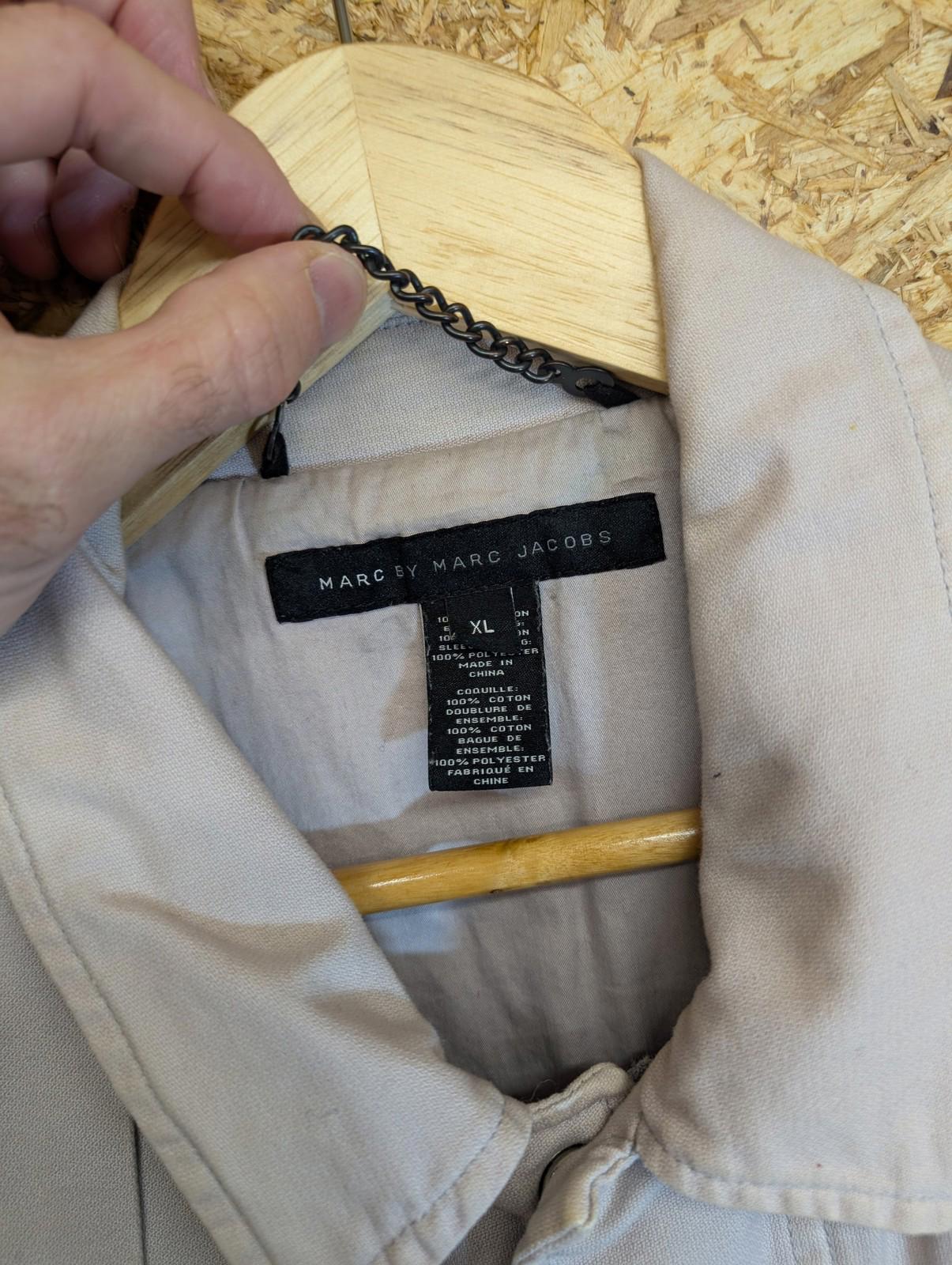 Marc Jacobs Chore Jacket Mens XL Military Cream Stone Cotton Utility Oi Polloi