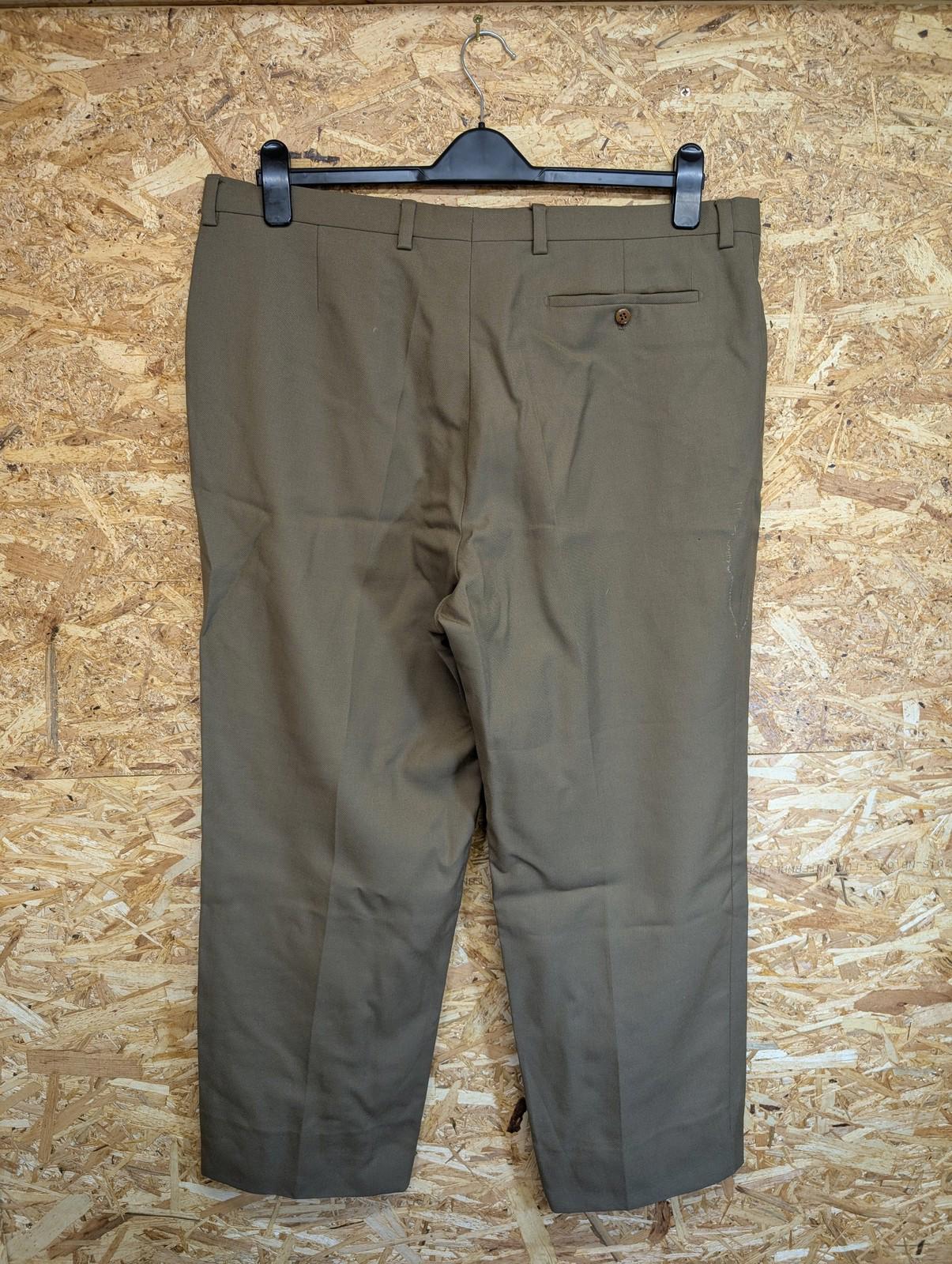 Burberry Brumby Trousers Mens W38 Button Fly Beige Oatmeal Cotton Blend Vintage
