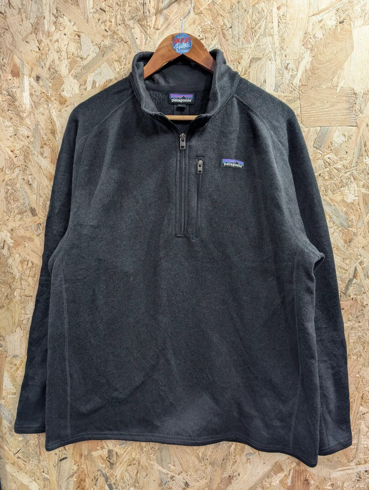Patagonia Better Sweater Fleece Mens XL Black 1/4 Zip Pullover Snap-T Synchilla