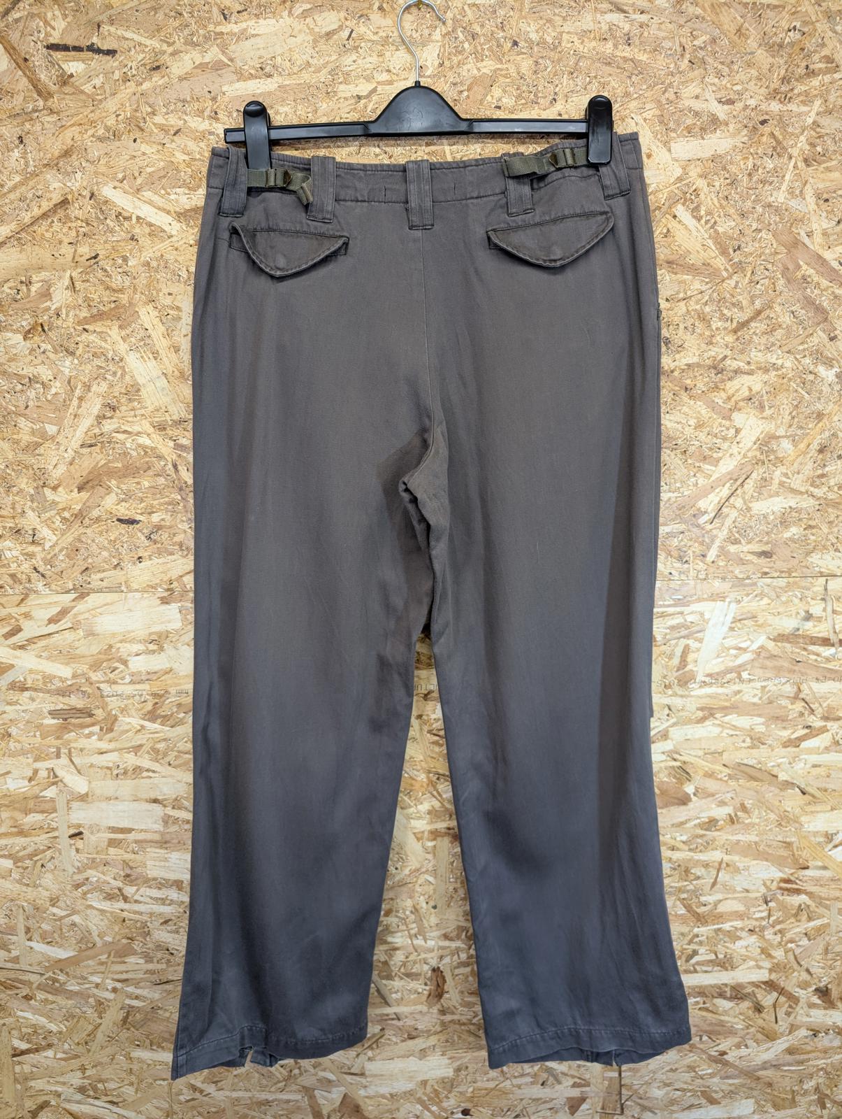 All Saints Baggy Zip Trousers W34 L31 Bondage Khaki Green Army Relaxed Y2K