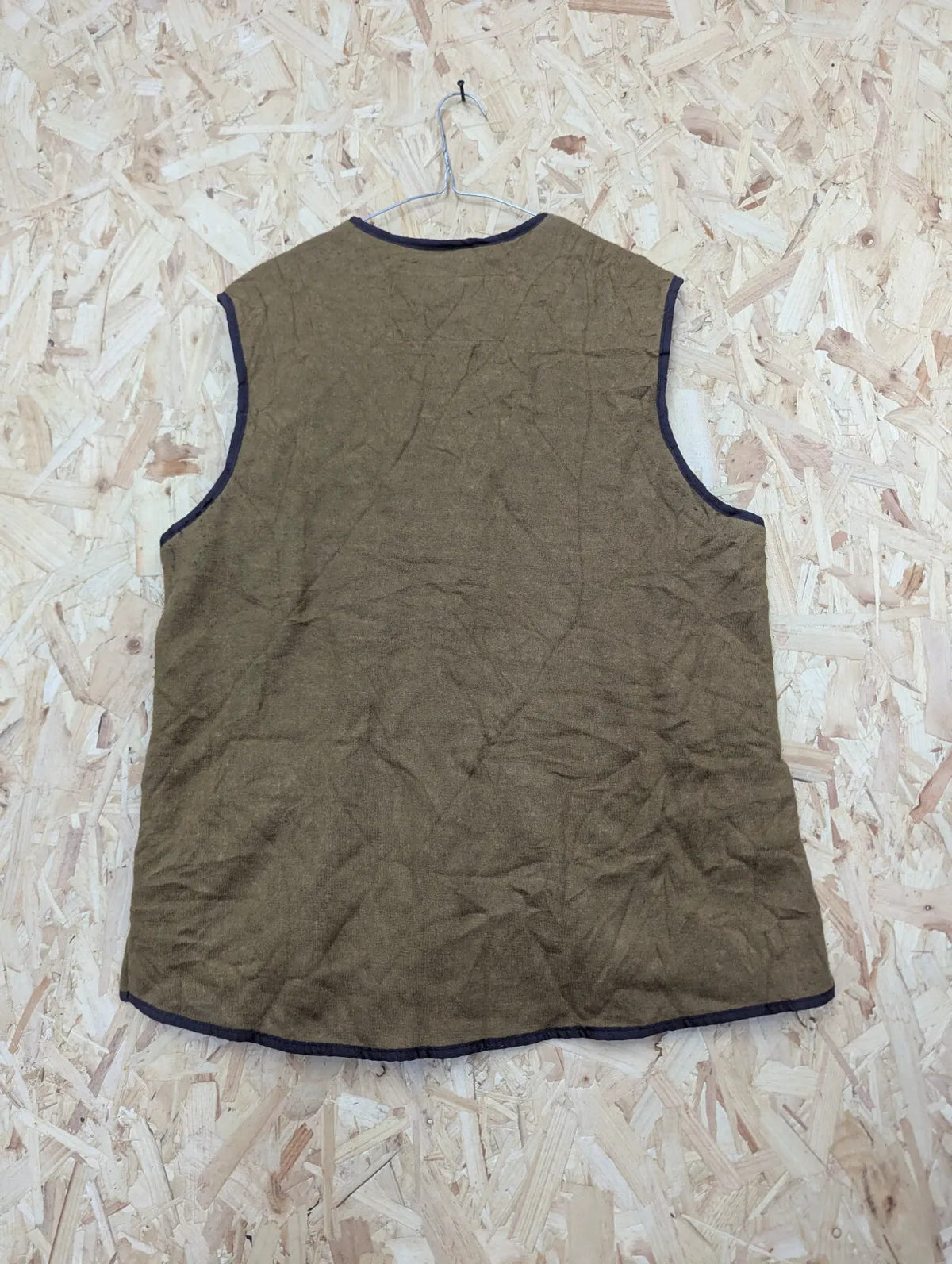 Barbour Vest Gilet Mens Large C42 Brown Warm Fleece Deep Pile Liner Waistcoat