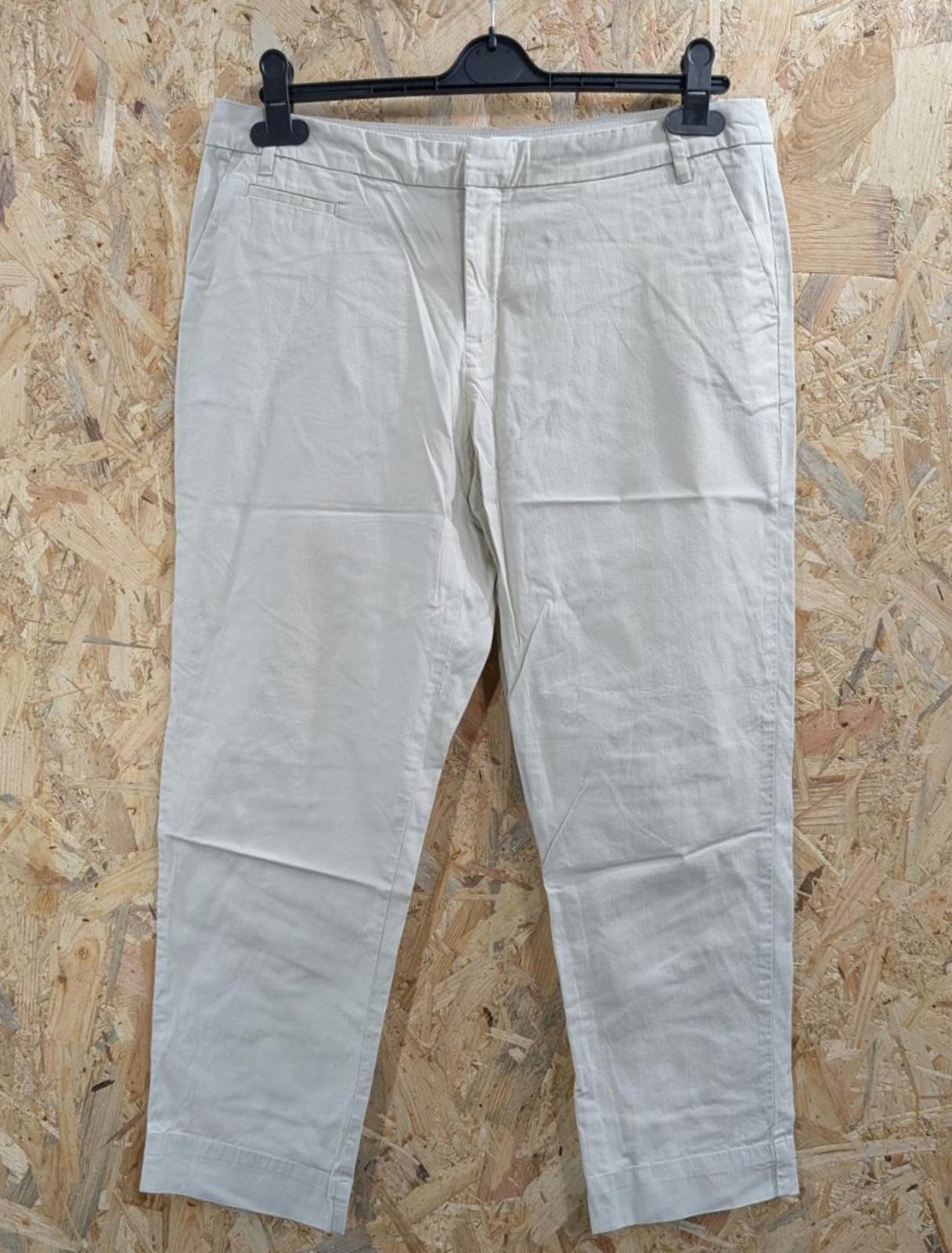 Patagonia Chino Trousers UK 14 W34 Women Cream Beige Cotton Wide Leg Relax Fit