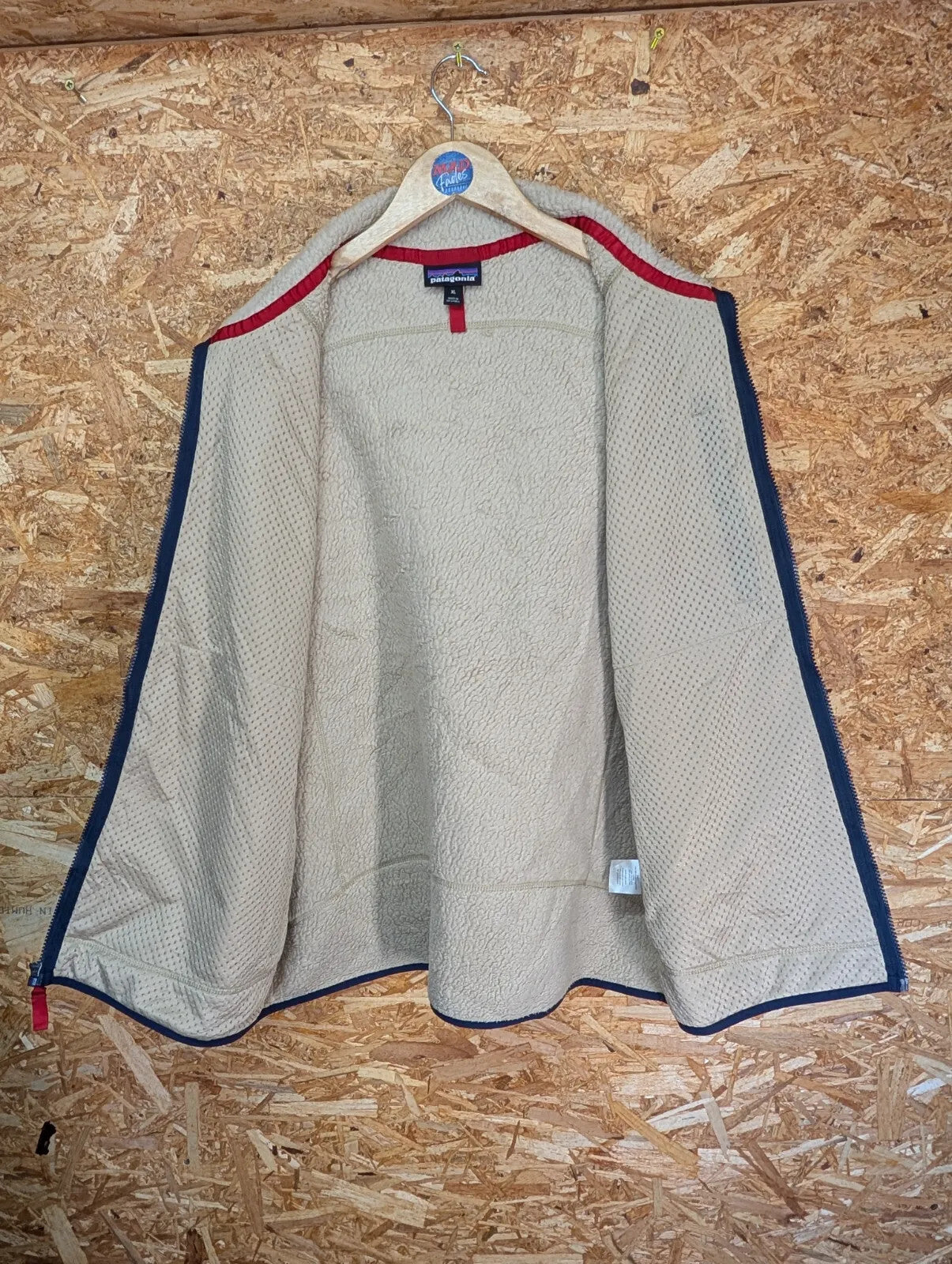 Patagonia Retro-X Fleece Vest Mens XL Oatmeal Gilet Full Zip Synchilla Vintage