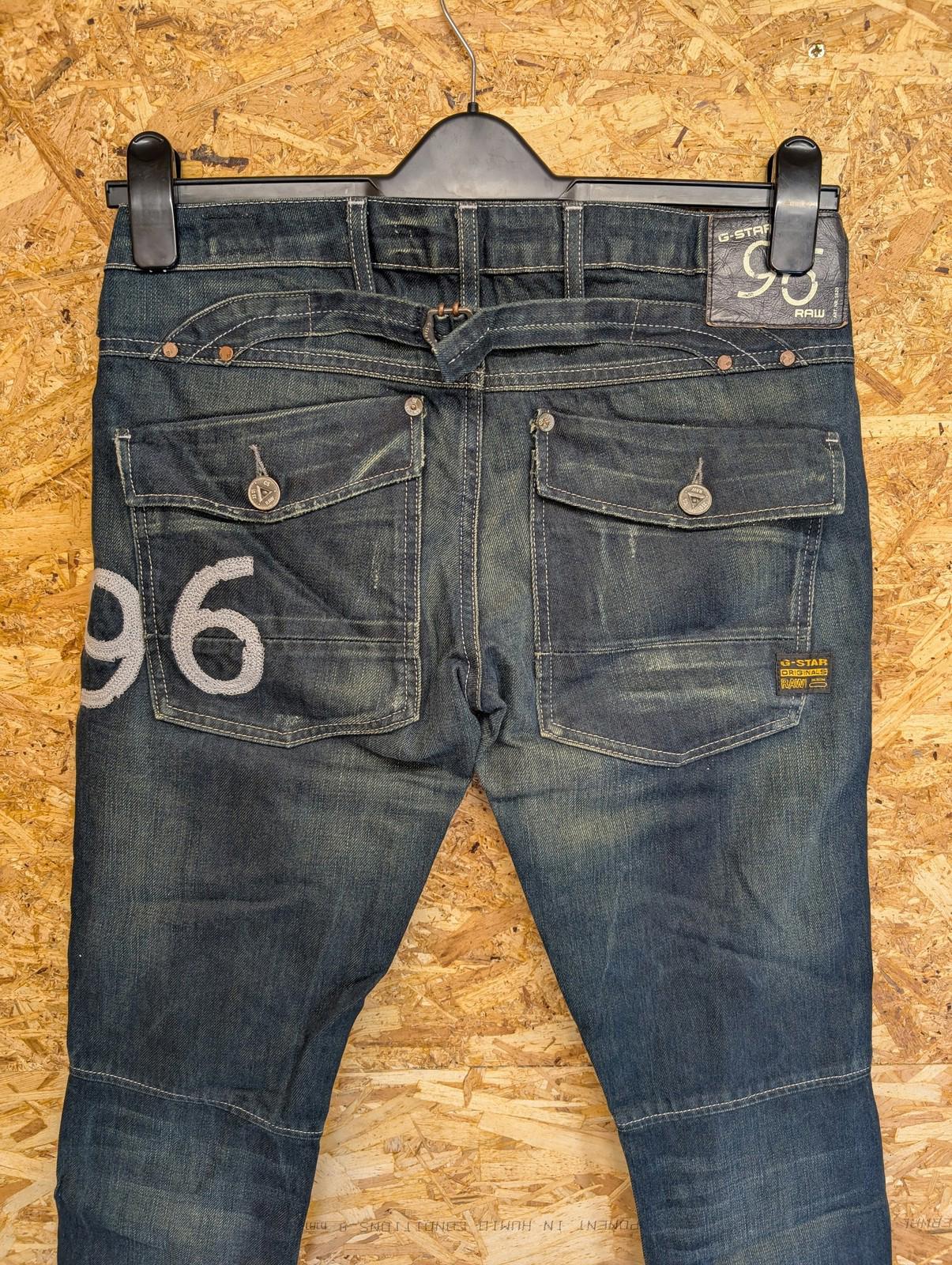 G-Star Raw Slim Jeans W28 L32 Women Dark Wash Denim Skinny Cinch Buckle Blue