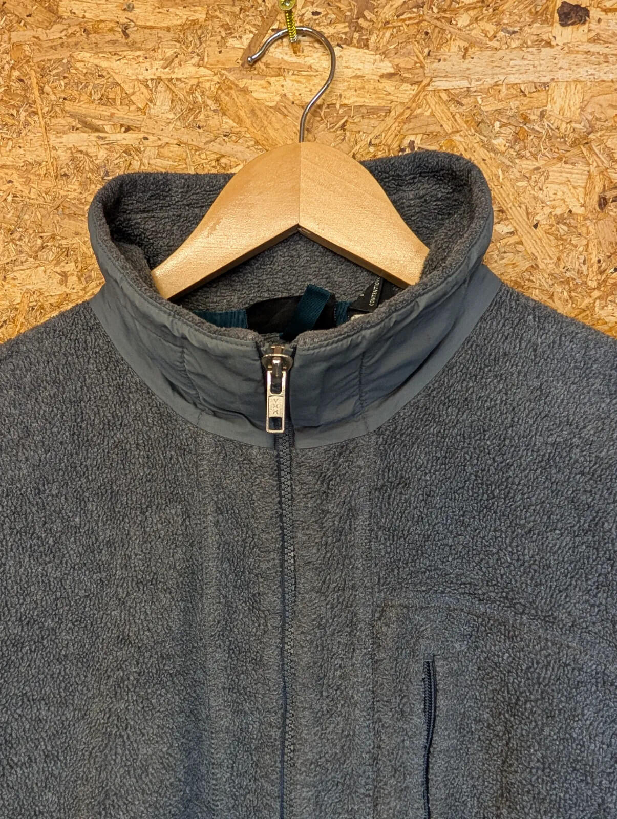 Vintage Patagonia Fleece Pullover Mens Medium Grey Full Zip Sherpa Snap-T 90s