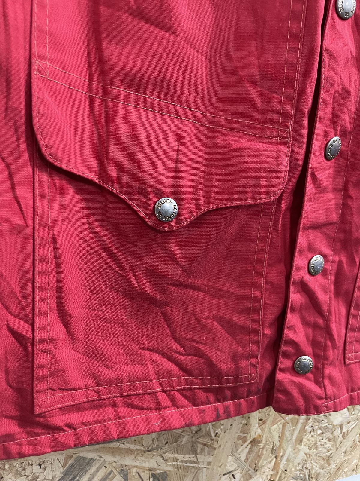 Filson Red Cotton Dry Tin Vest Made USA Lot 10 Cloth Gilet Body Warmer 42 Large