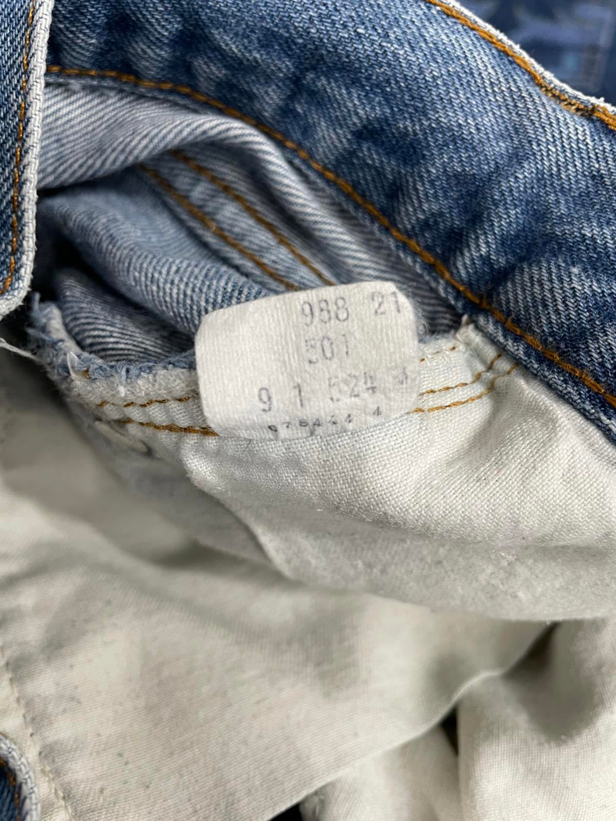 Levis Patch Jeans Size W31 L32 Redline Selvedge Made in USA Indigo Blue Denim