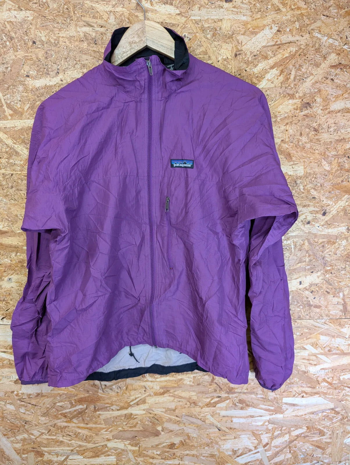 Vintage Patagonia Windbreaker Jacket Women Small Purple Ripstop Waterproof Trail