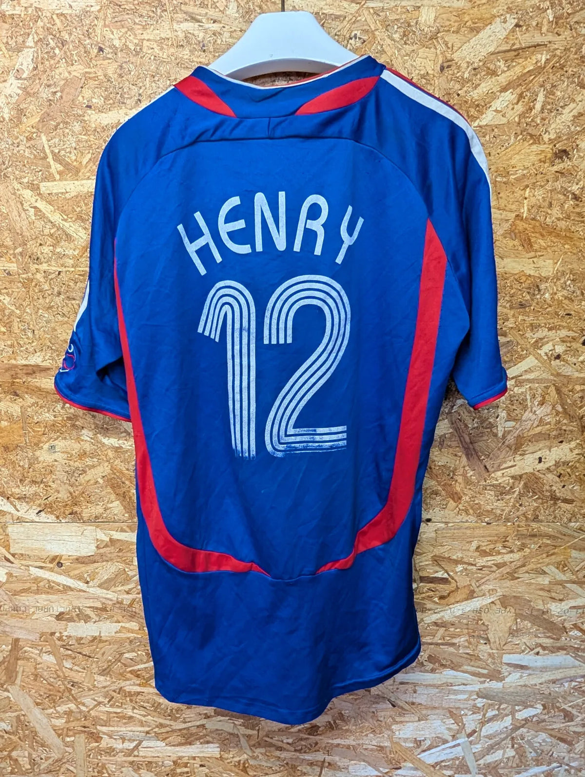 Vintage Adidas France 04/05 Home Shirt Mens XL Henry Name 12 Blue S/S World Cup
