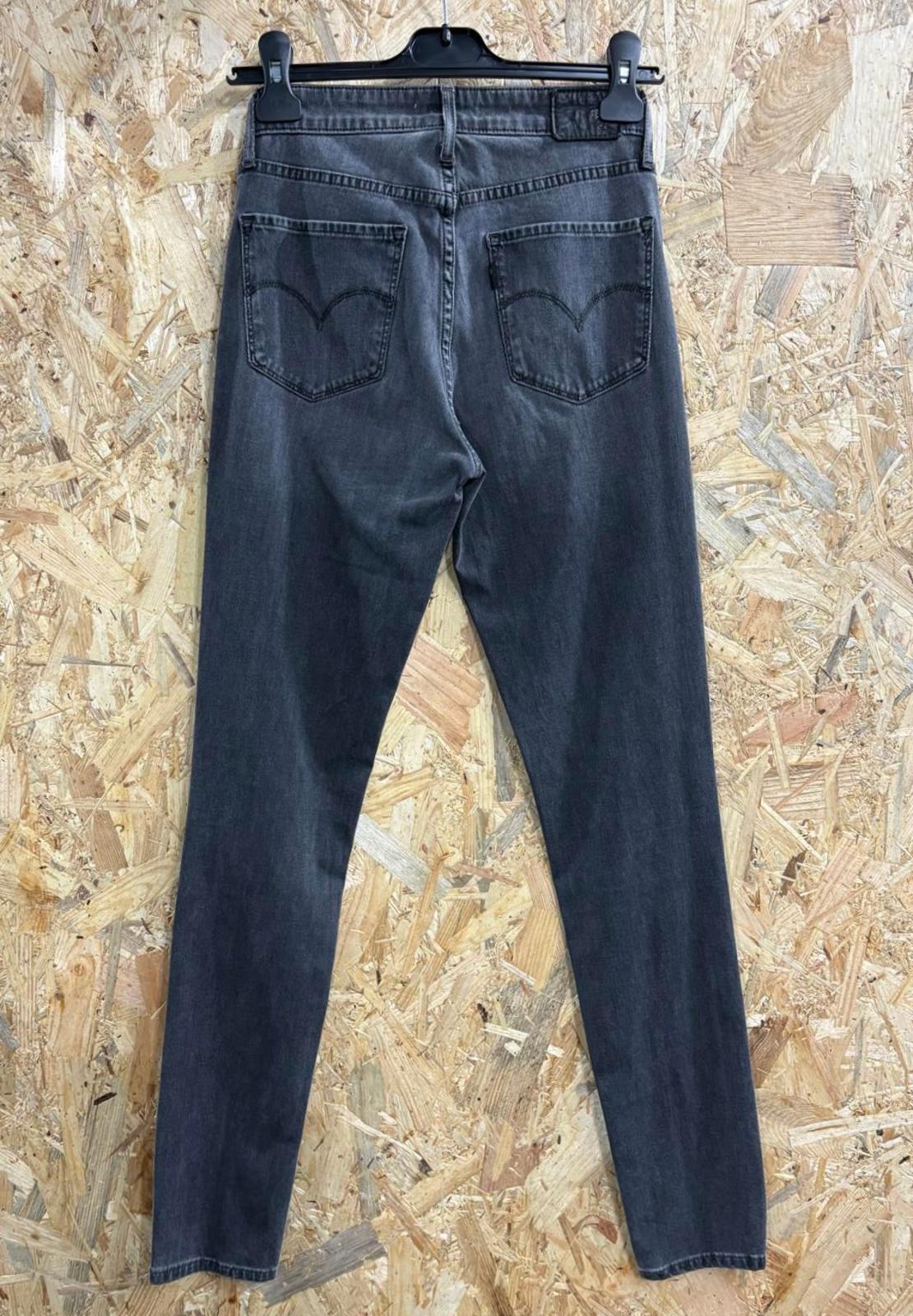 Levis 721 High Rise Skinny Jeans Size 8 W27 L30 Women Black Grey Stretch Slim