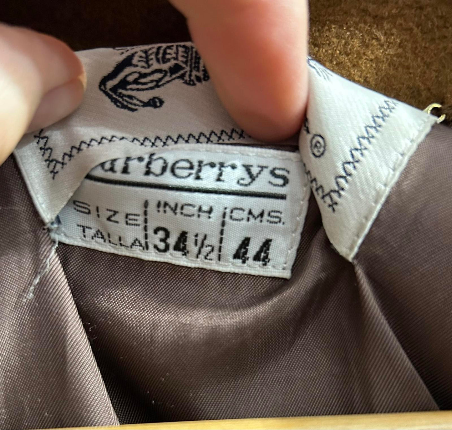 Burberrys Padded Coat Womens Size Medium Brown Wool Blend 90s Vintage