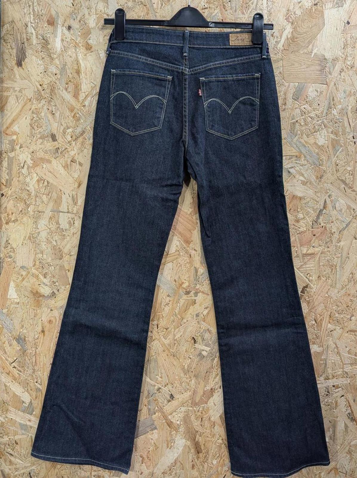 Levis Demi Curve Bootcut Jeans Size 10 W29 L32 Women Navy Blue Red Tab Zip Fly