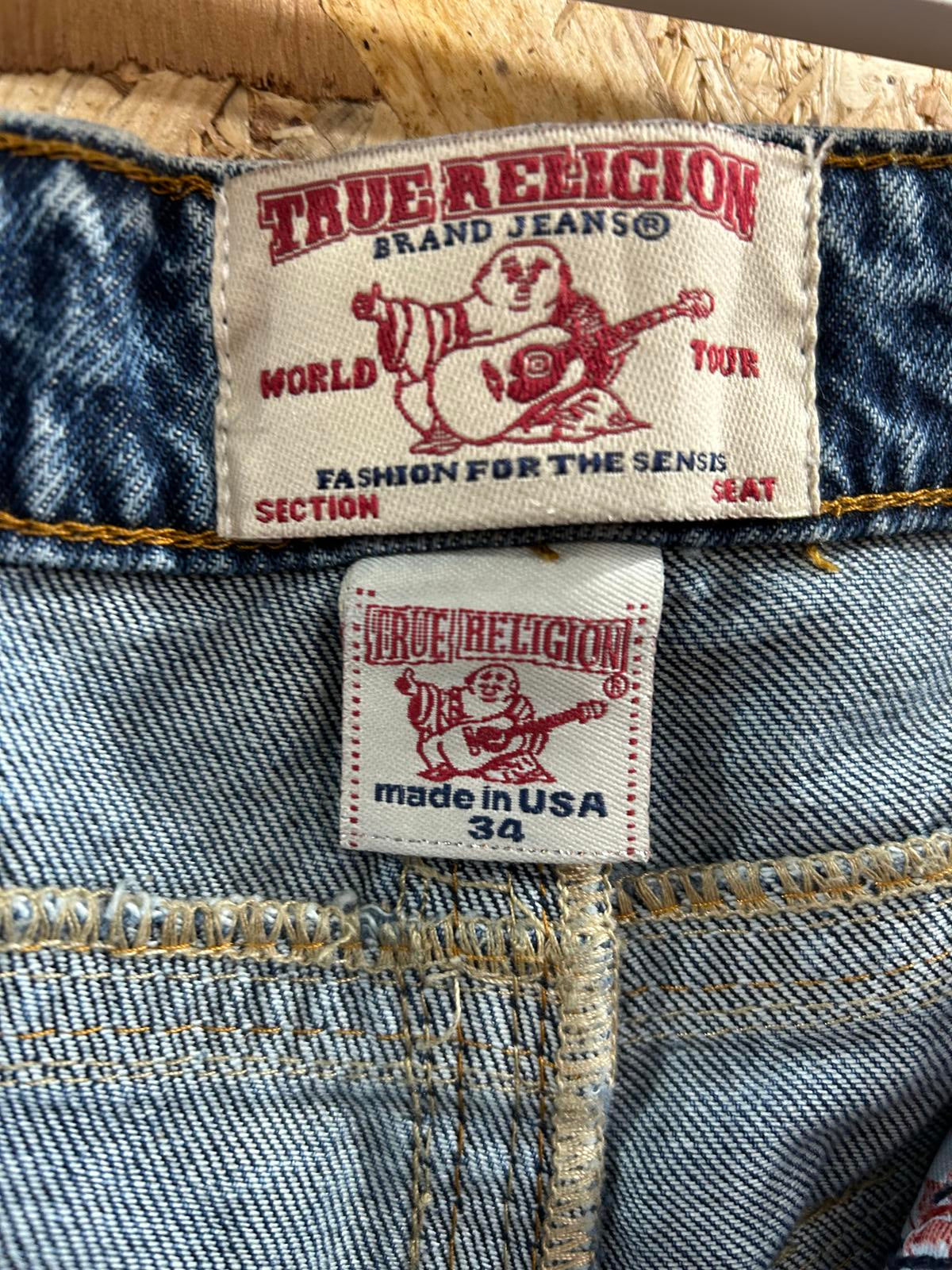 True Religion Ricky Jeans W30 L30 Made In USA Blue Zip Fly Vintage