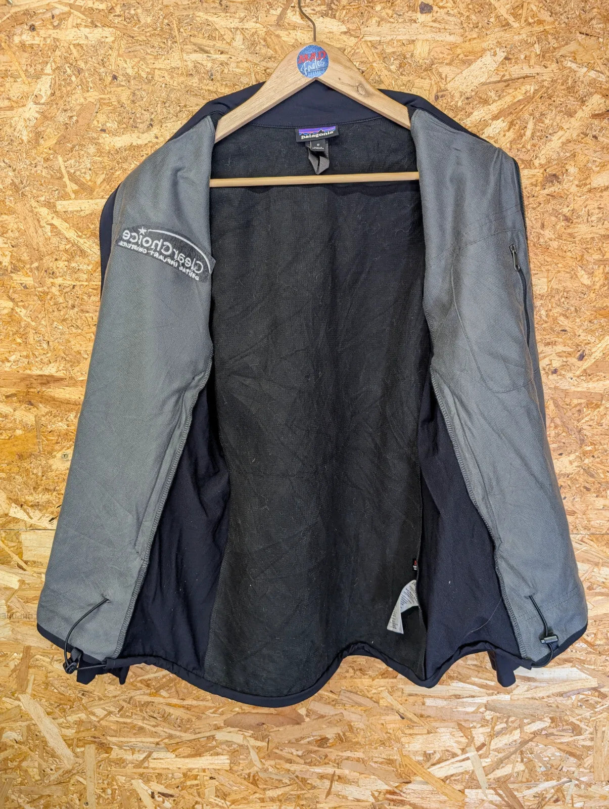 Patagonia Track Jacket Full Zip Black Polyester Polartec Stretch Hiking Walking