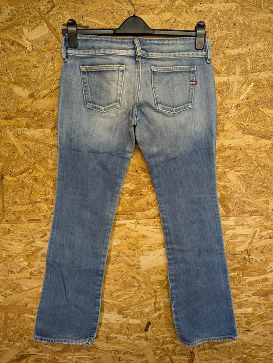 Diesel Hush Bootcut Jeans Size W28 L32 Women Faded Blue Denim Y2K Vintage Stone