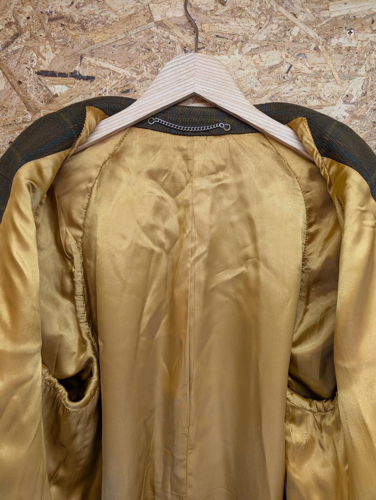 Bladen Overcoat Large Men Plaid Wool Long Jacket Khaki Green Brown Derby Vintage