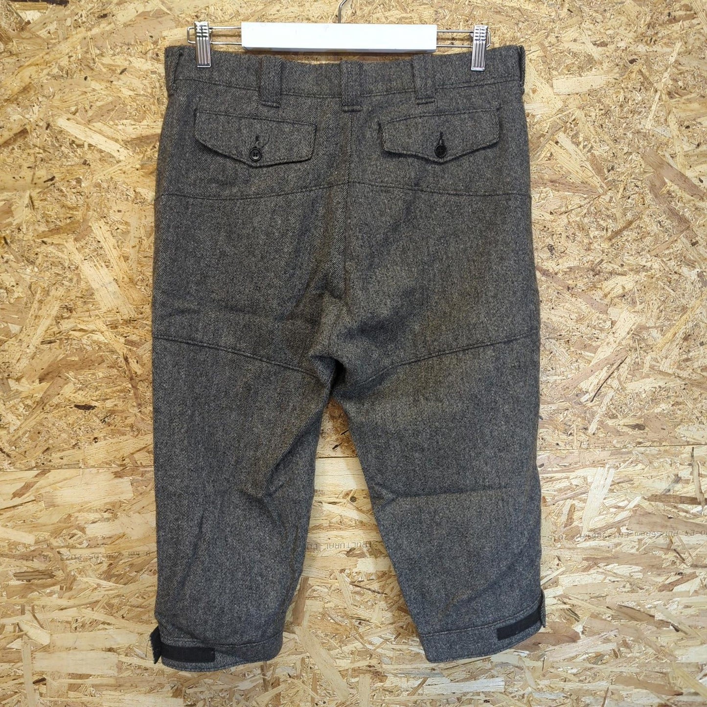 1970s Woolrich Grey Wool Plaid Hunting 3/4 Pants Workwear Vintage Pantaloons 32