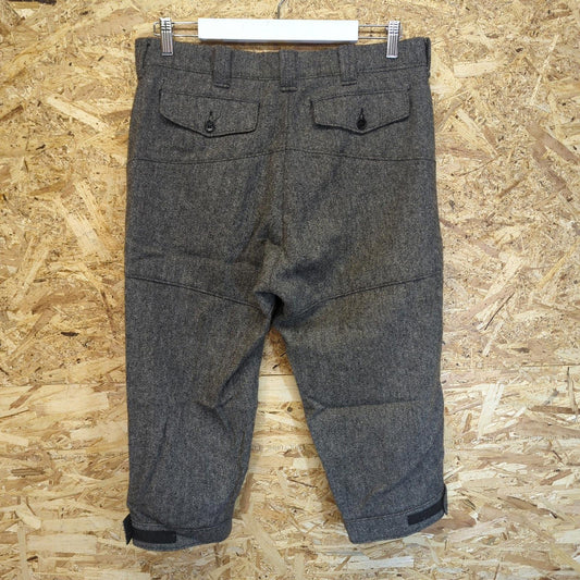 1970s Woolrich Grey Wool Plaid Hunting 3/4 Pants Workwear Vintage Pantaloons 32
