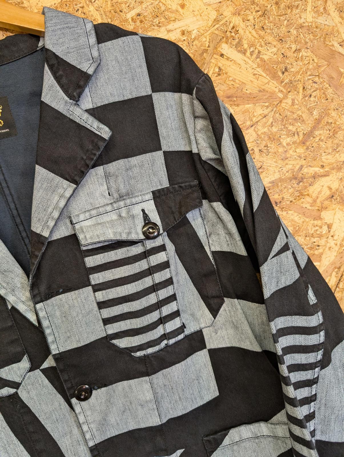 Child Of Jago Denim Jacket Small 38 Black White Grey Abstract Pattern