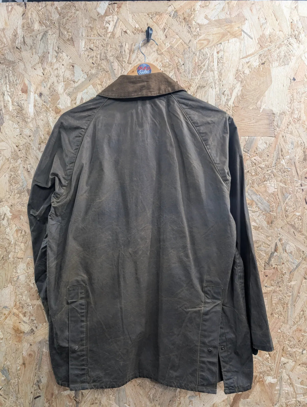 Vintage 80s Barbour Bedale Jacket Men Small C36 Green 2 Royal Crest Warrants YKK
