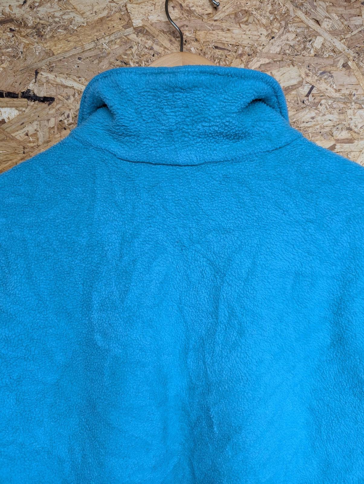Patagonia Vintage Fleece Jacket Women Size 12 Full Zip Turquoise Blue 80s 90s