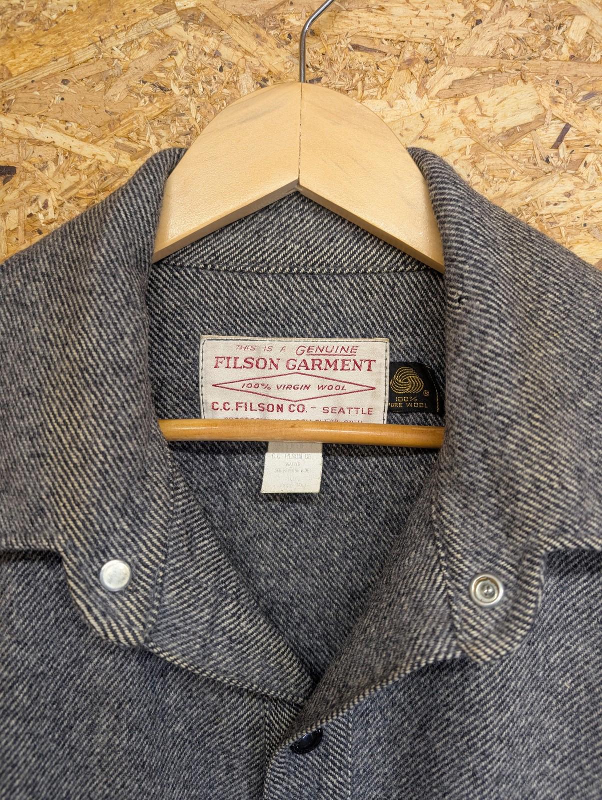 Filson Wool Cape Coat Medium Men Mid-Length Double Mackinaw Grey Jacket Vintage