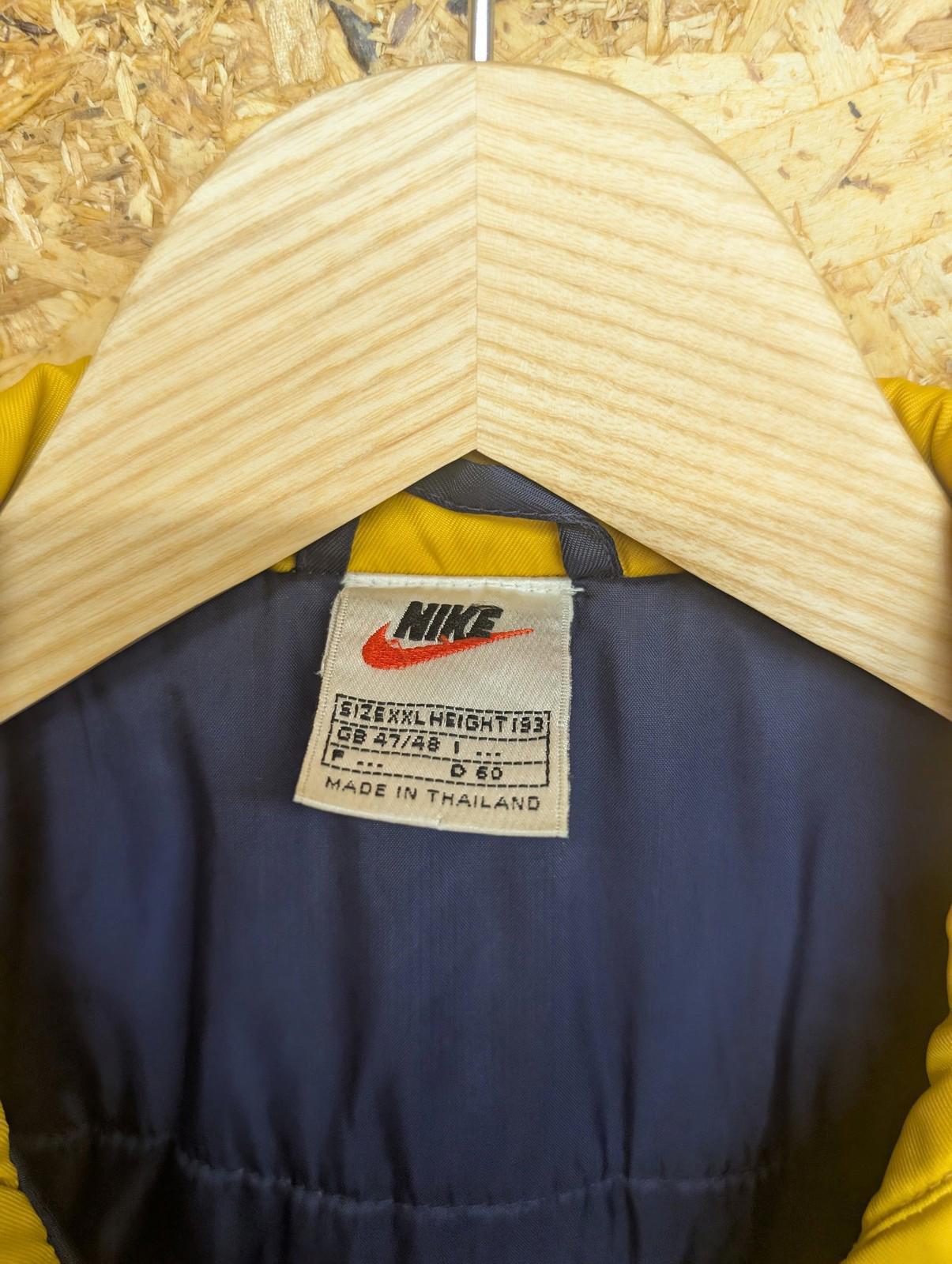 Nike Track Jacket 2XL Men Vintage 90s Yellow Navy Blue Full Zip Y2K Retro XXL