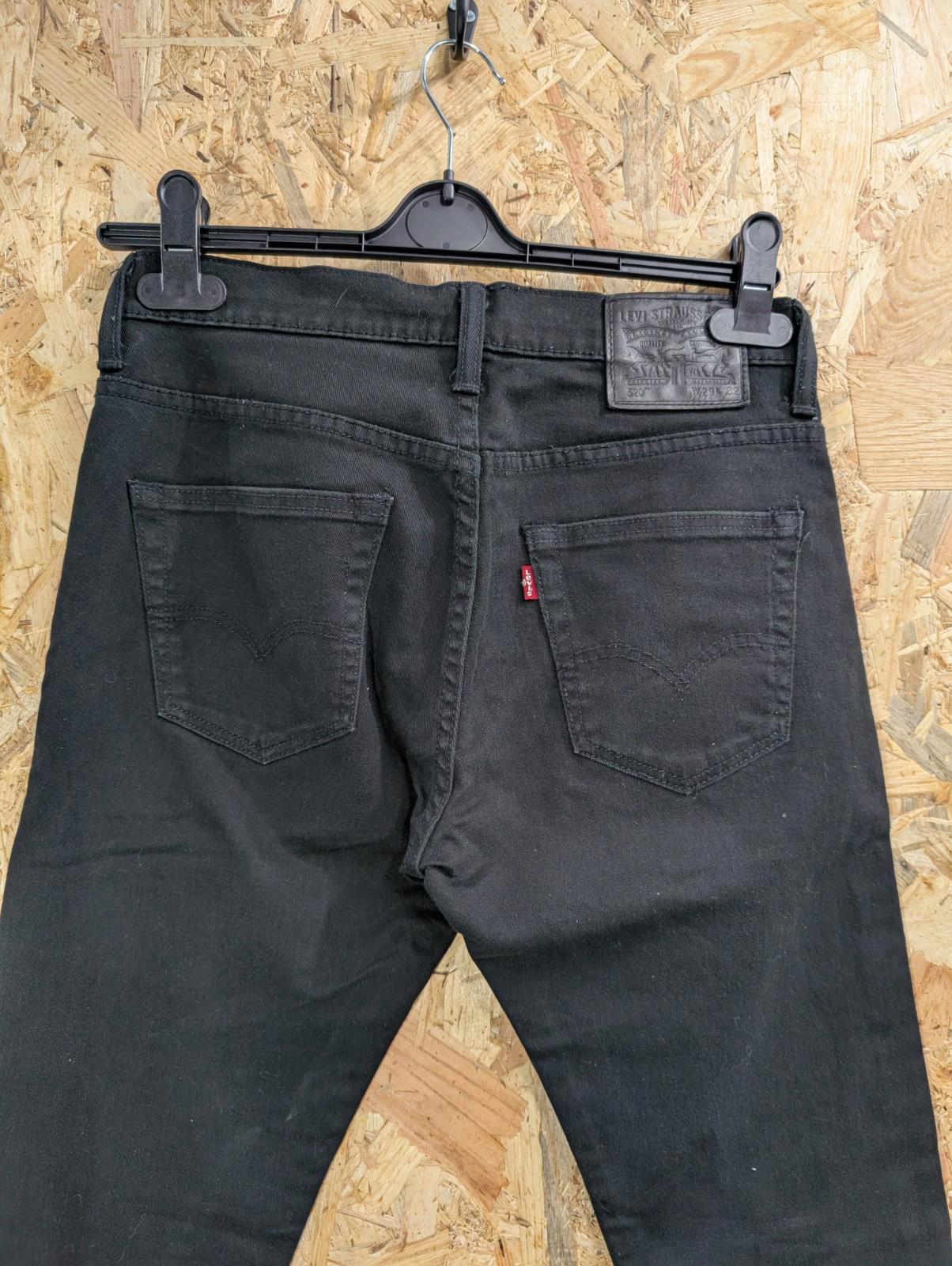 Levis 520 Slim Tapered Jeans W29 L32 Men Black Rock Goth Red Mexico Zip Fly