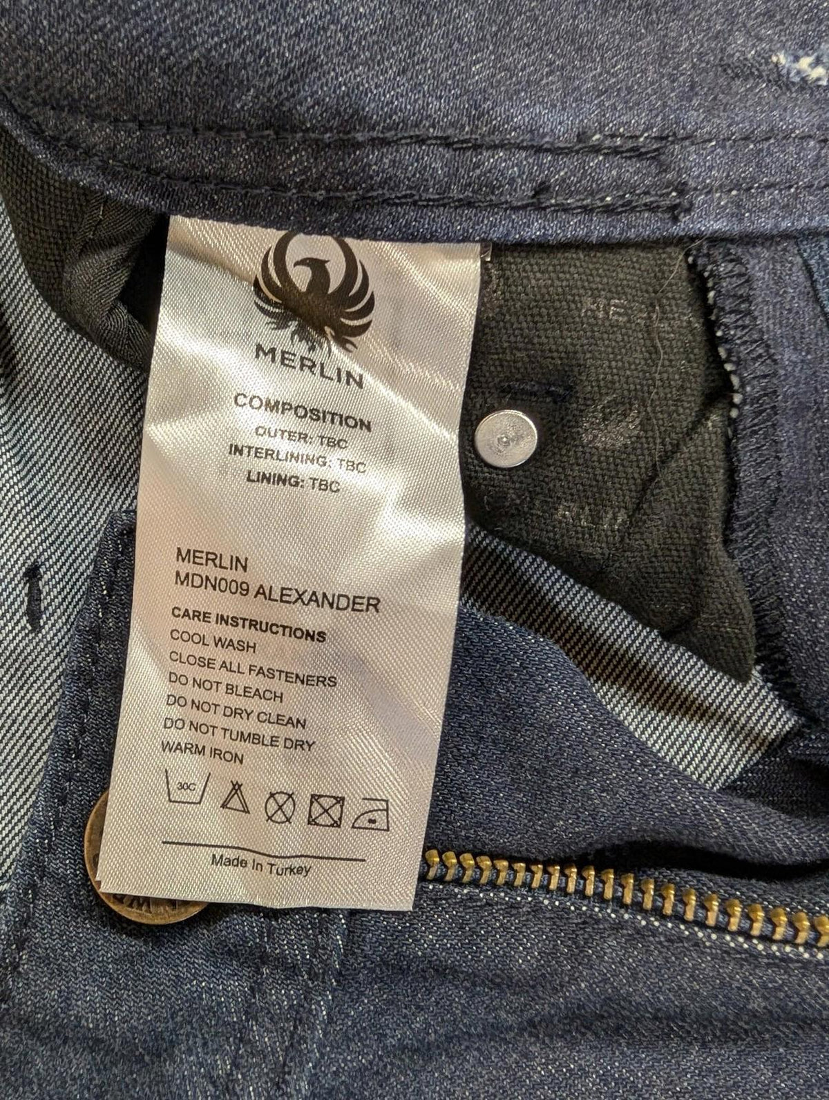 Merlin Alexander Riding Jeans Size W32 L32 Men Motorcycle Navy Blue Denim New