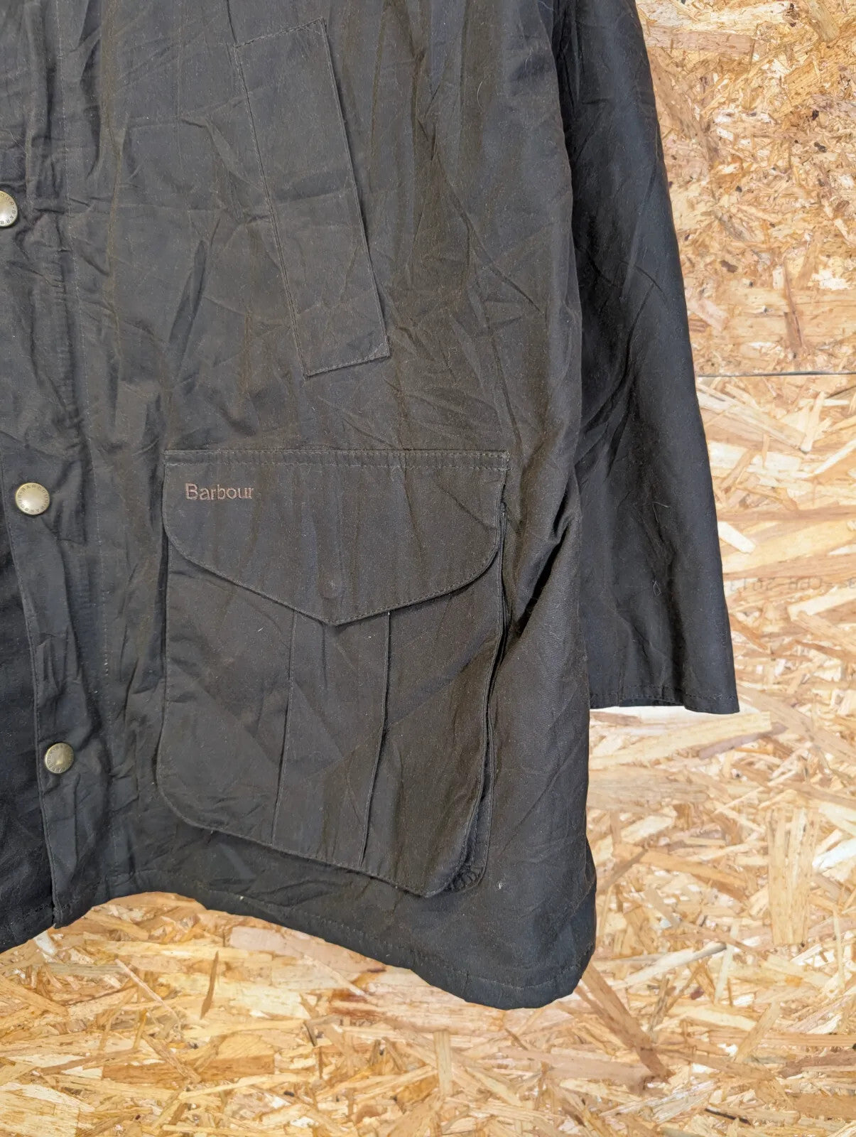 Barbour Hereford Wax Jacket Men XXL Brown Cotton Quilted Leather Corduroy Padded