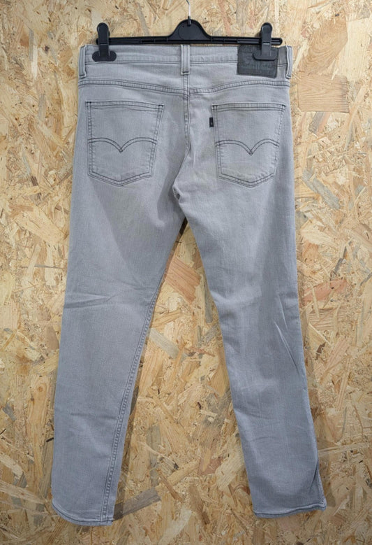 Levis 511 Slim Grey Jeans W32 L32 Men Straight Leg Black Tab Stretch Zip Fly