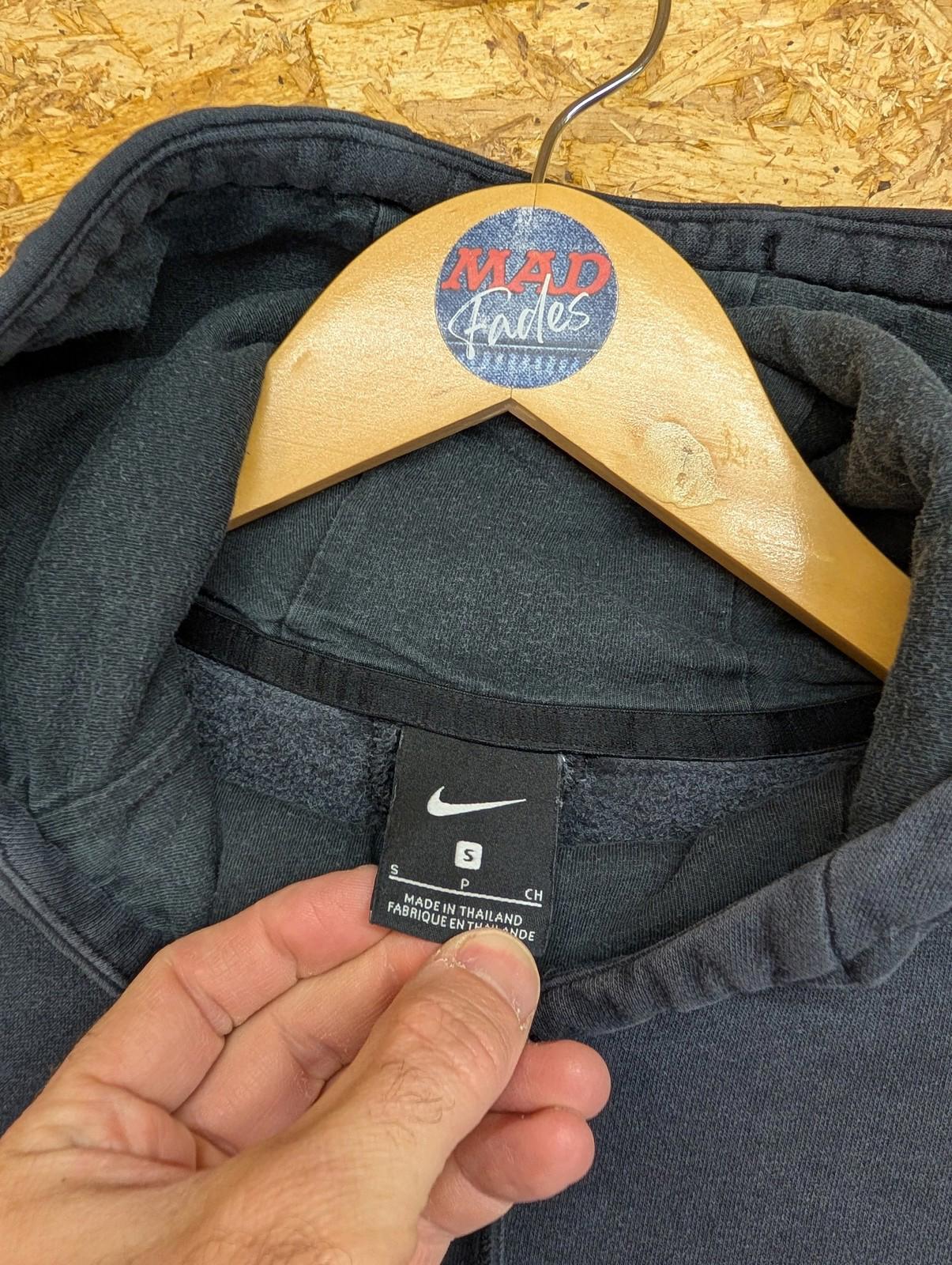 Nike Paris Hoodie Mens Small Pullover Embroidered Logo Black Grey Cotton Blend