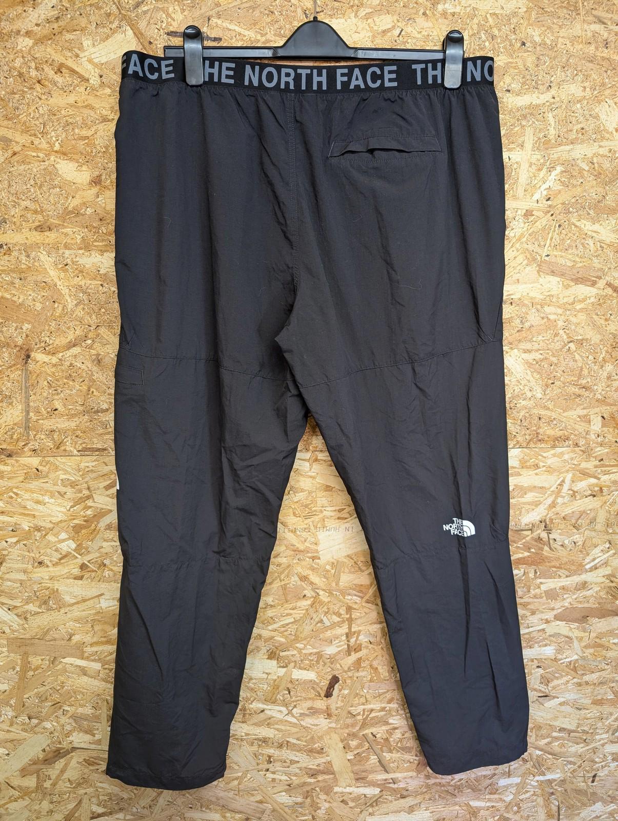 North Face Track Pants Size XL Men Nylon Trousers Elasticated Waist Black Cargo