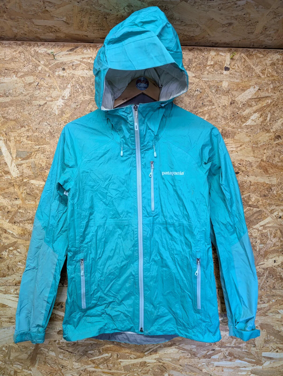 Patagonia Torrentshell Waterproof Jacket Womens XS Turquoise Lightweight Hooded