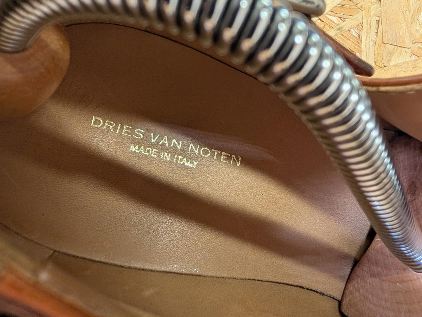 Dries van Noten Buckle Shoes UK 9 EU 43 Tan Brown Leather Gum Sole Made In Italy