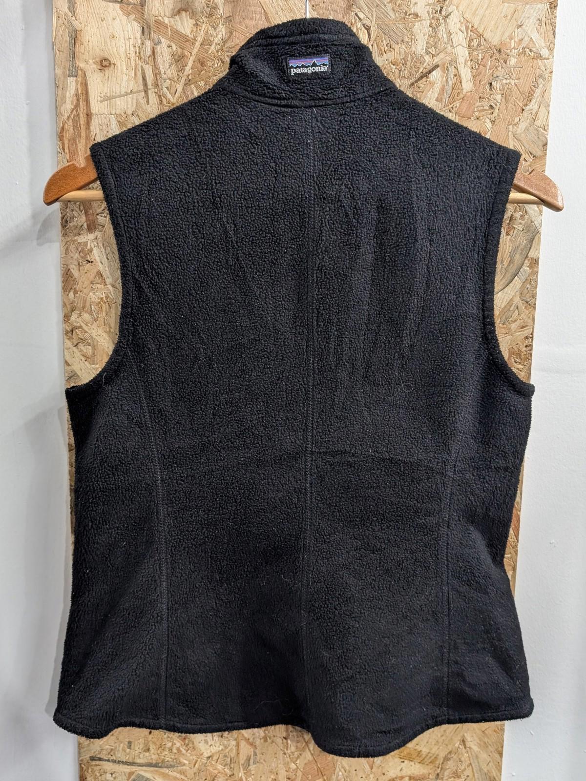 Patagonia Synchilla Vest Small Women Fleece Gilet Zip Black Bodywarmer USA Made