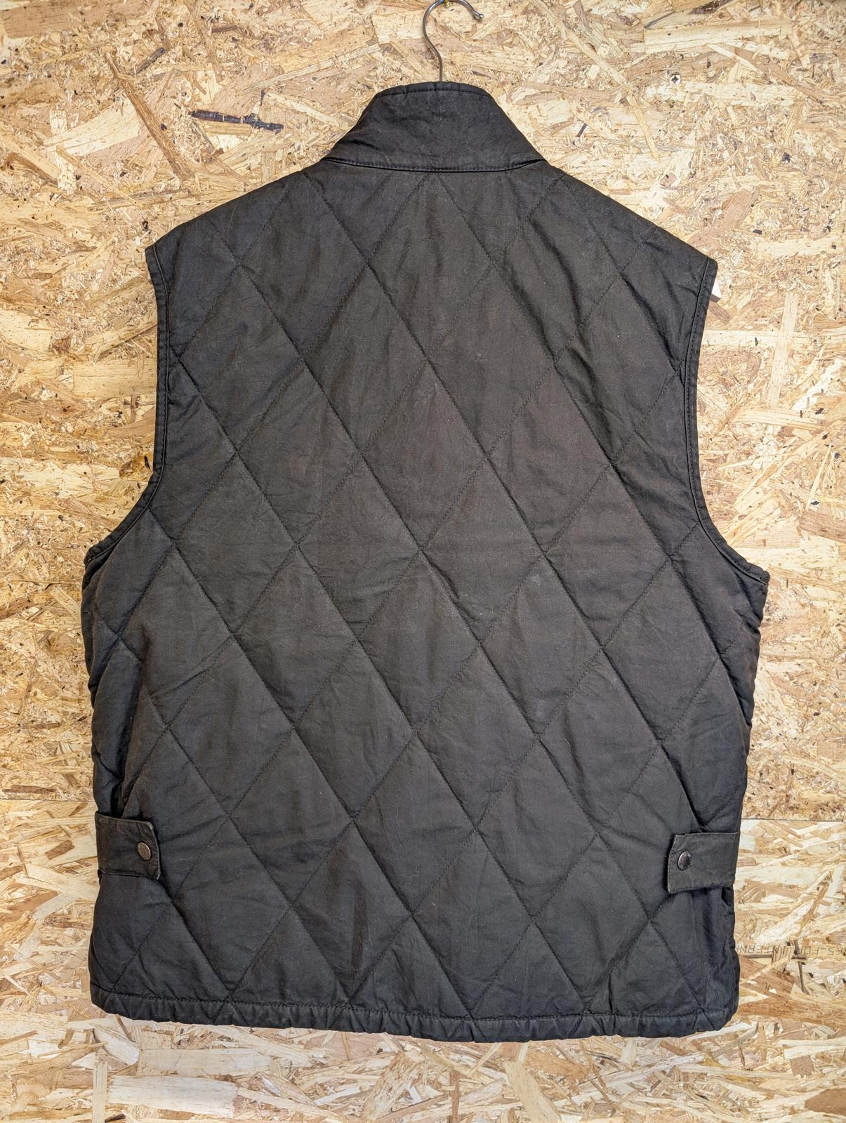 Filson Polson Vest Brown Size Medium Padded Quilted Oiled Gilet Body Warmer