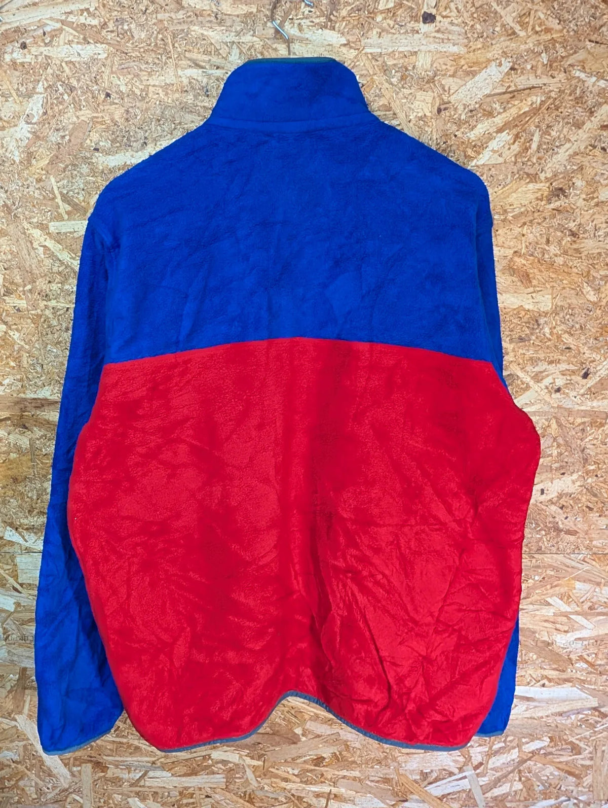 Patagonia Synchilla Fleece Mens Large Blue Red Snap-T Pullover Hiking Walking