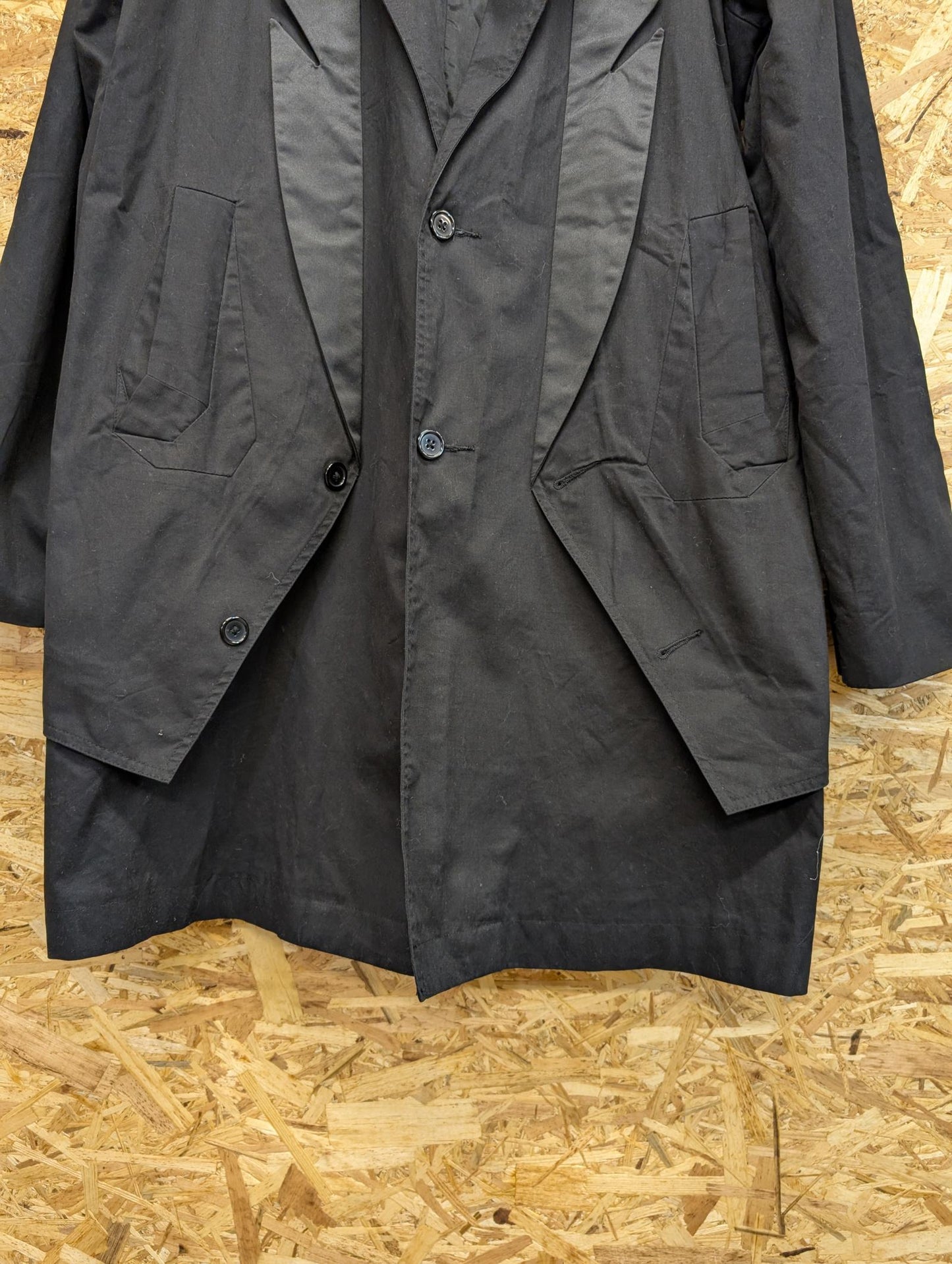 Henrik Vibskov Mens Size Large Designer Long Formal Dinner Jacket Shine Black