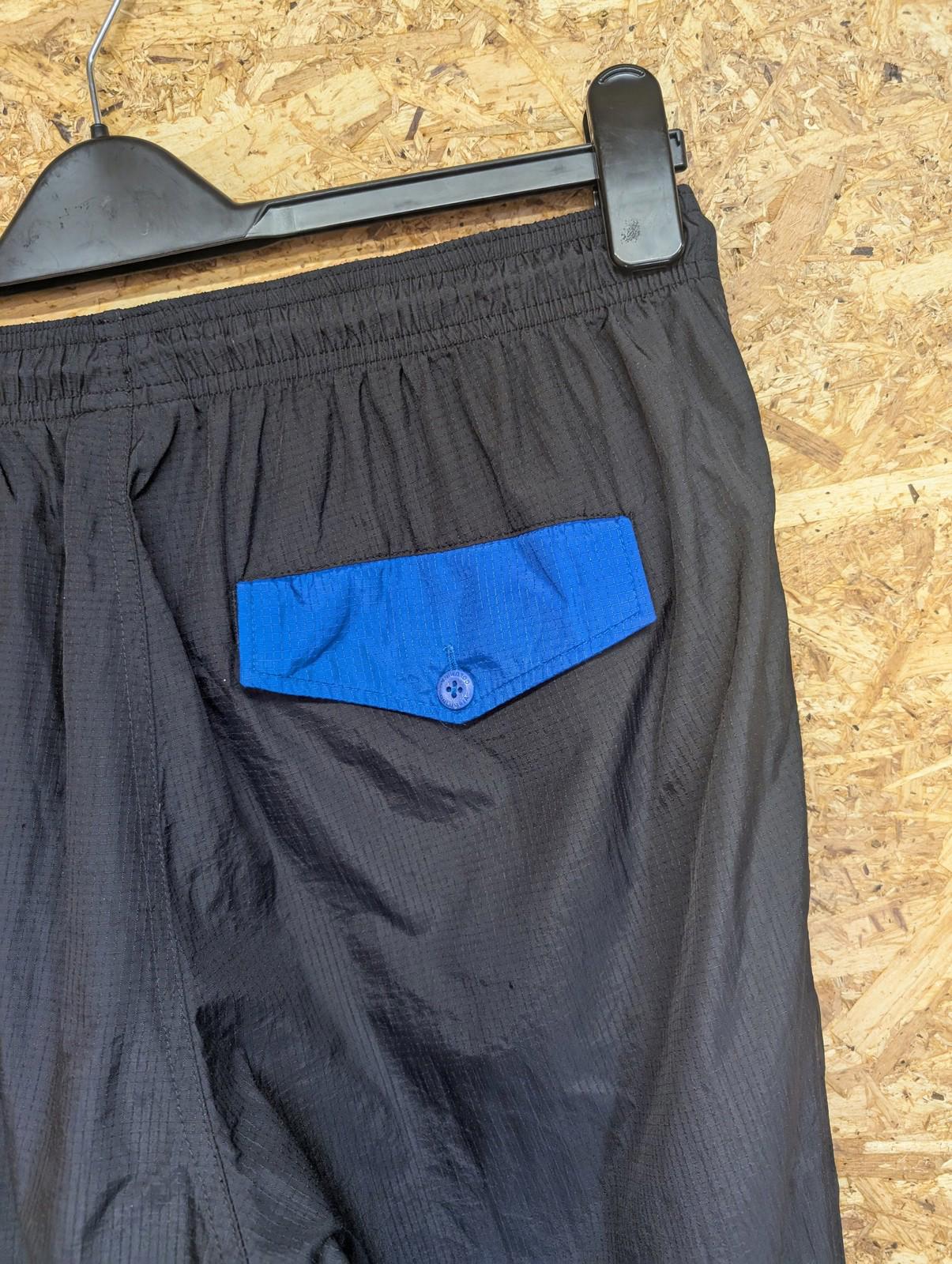 Columbia Track Pants Mens M Elastic Waist Drawstring Black Blue Sportswear