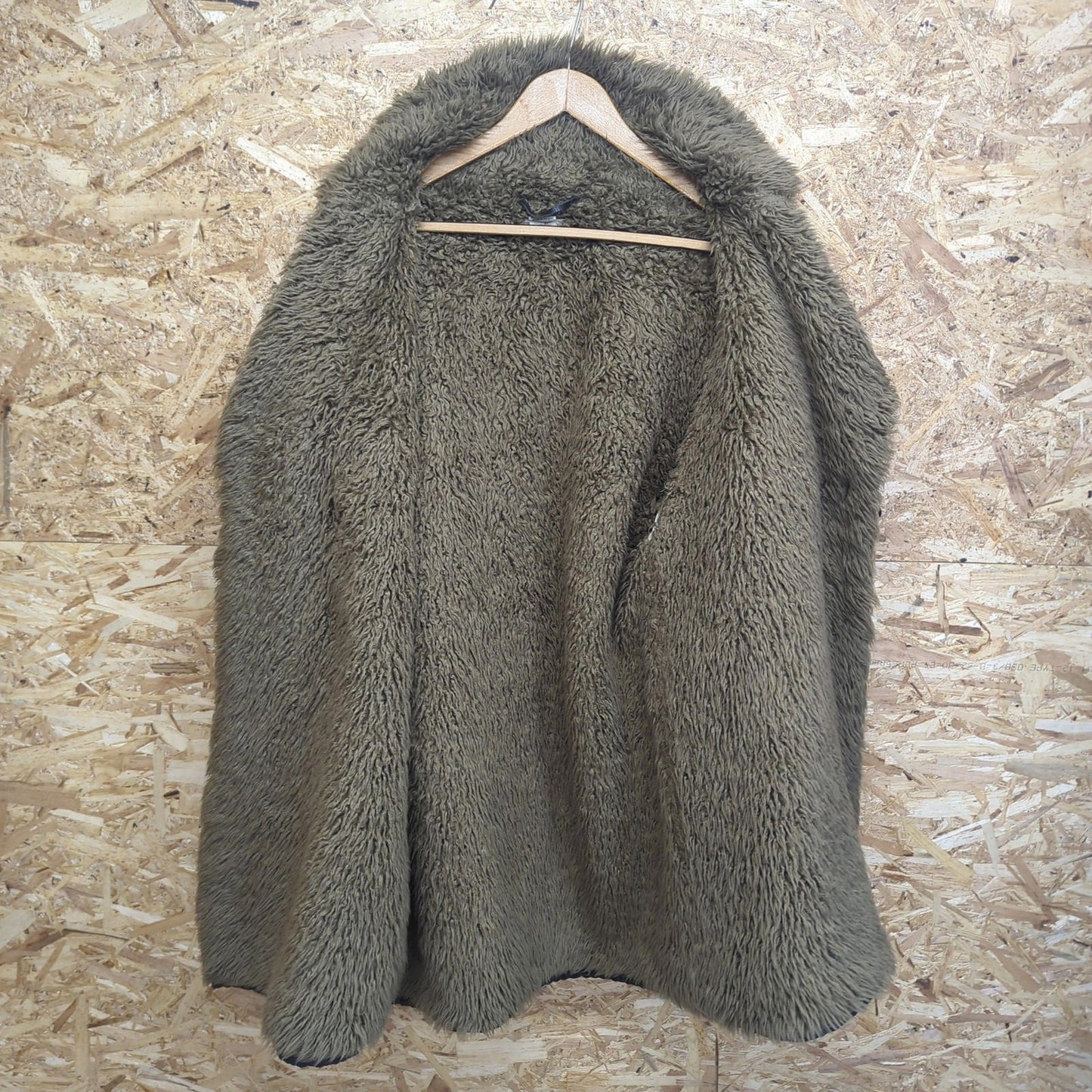 Dries Van Noten Afghan Coat Women XL Waxed Sherpa Duffle Coat Charcoal Y2K