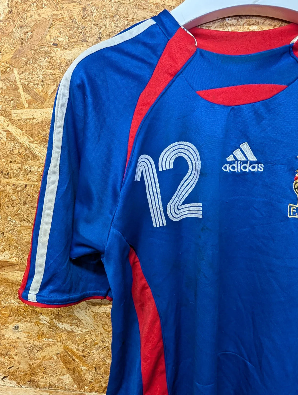 Vintage Adidas France 04/05 Home Shirt Mens XL Henry Name 12 Blue S/S World Cup